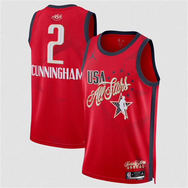 NBA 2026 All-Star #2 Cade Cunningham Red Stitched Basketball Jersey