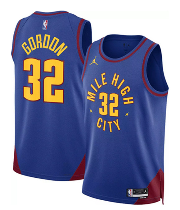 Denver Nuggets #32 Aaron Gordon Blue Statement Edition Stitched Basketball Jersey