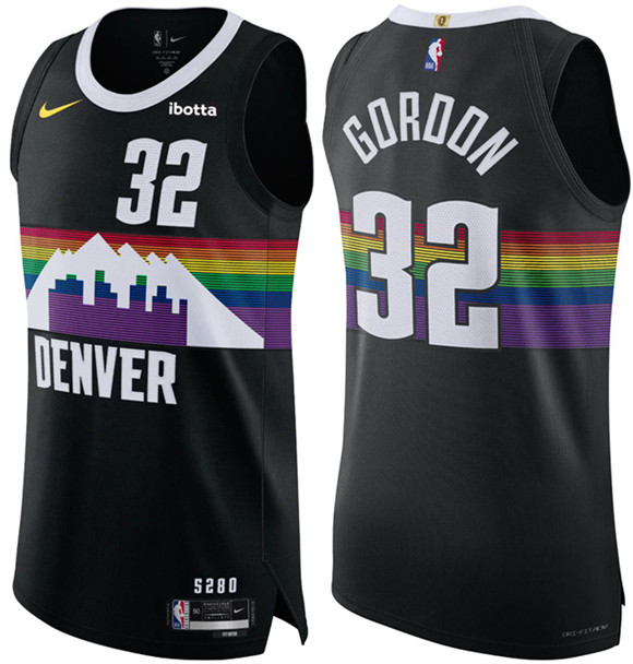 Denver Nuggets #32 Aaron Gordon Black 2025-26 City Edition Stitched Basketball Jersey