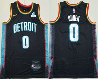Detroit Pistons #0 Jalen Duren Black 2025 City Sponsor Swingman Jersey Detroit Pistons #0 Jalen Duren Black 2025 City Sponsor Swingman Jersey