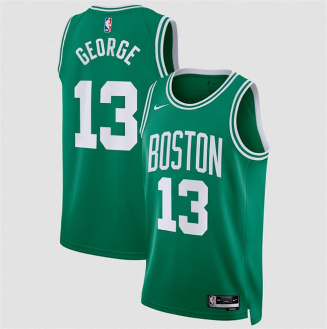Boston Celtics #13 Paul George Kelly Green 2026 Icon Edition Stitched Basketball Jersey Boston Celtics #13 Paul George Kelly Green 2026 Icon Edition Stitched Basketball Jersey