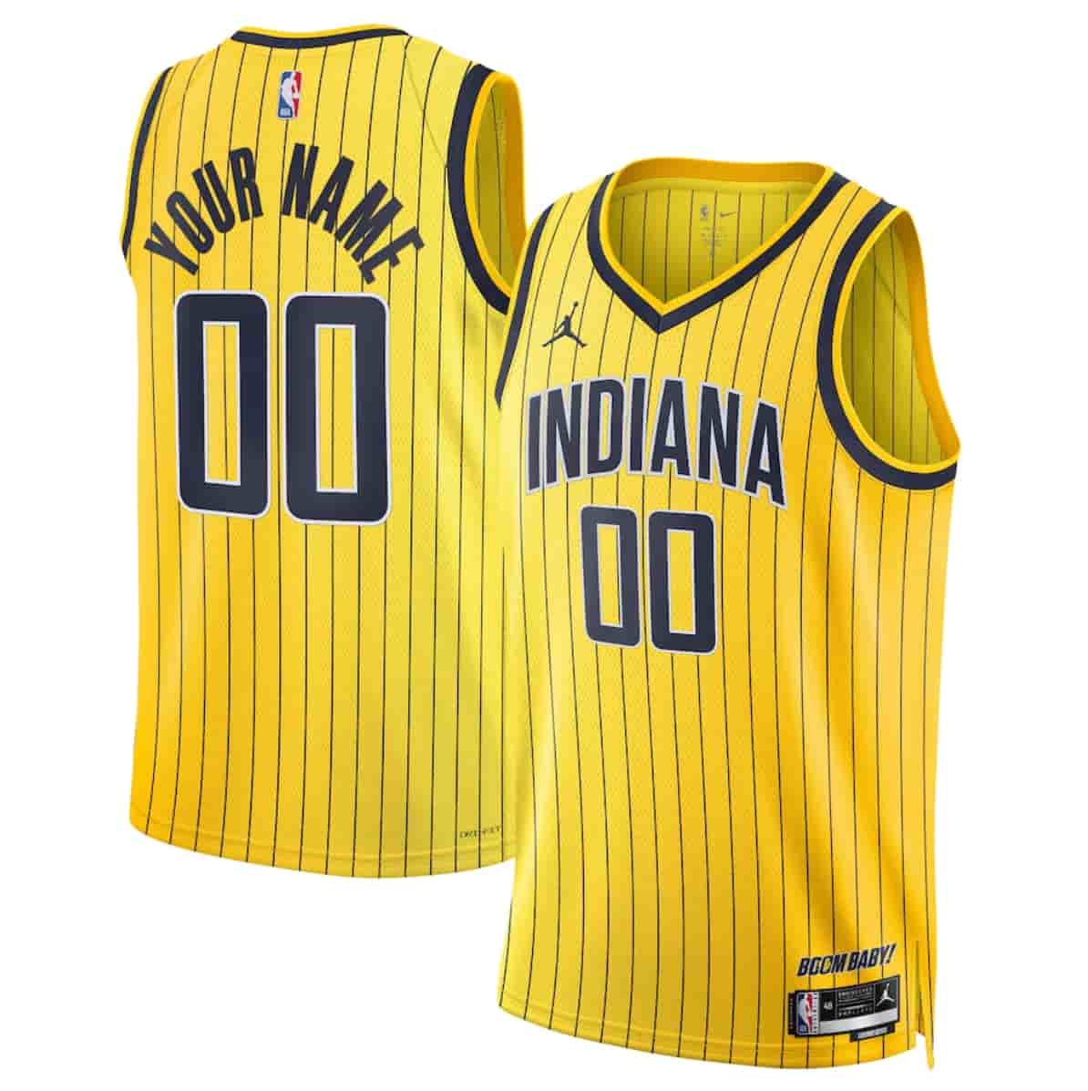 Indiana Pacers Active Player Custom Yellow 2026-27 Statement Edition Swingman Stitched Basketball Jersey Indiana Pacers Active Player Custom Yellow 2026-27 Statement Edition Swingman Stitched Basketball Jersey