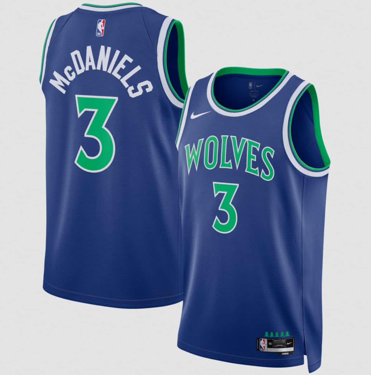 Minnesota Timberwolves #3 Jaden McDaniels Blue 2026-27 Icon Swingman Edition Stitched Basketball Jersey