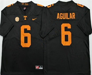 Tennessee Volunteers #6 Joey Aguilar Black College Football Jersey