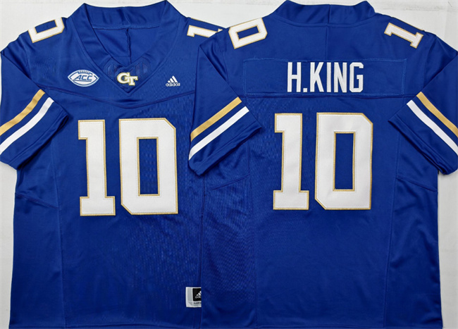 Georgia Tech Yellow Jackets #10 Haynes King Royal F.U.S.E. Limited Stitched Jersey