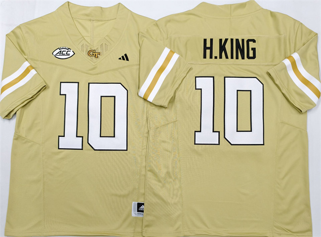 Georgia Tech Yellow Jackets #10 Haynes King Golden F.U.S.E. Limited Stitched Jersey