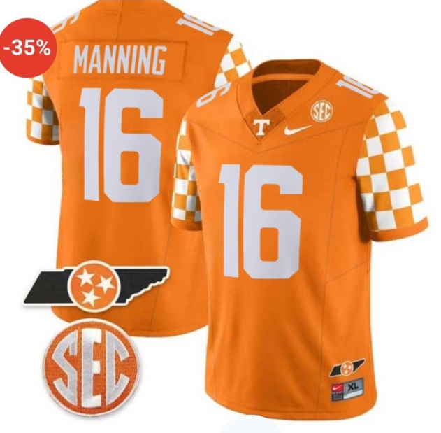 Tennessee Volunteers #16 Peyton Manning Orange F.U.S.E. Stitched Jersey