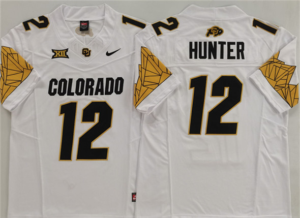 Colorado Buffaloes #12 Travis Hunter White With XII Patch 2025 F.U.S.E. Stitched Football Jersey