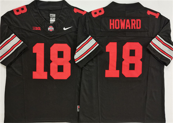 Ohio State Buckeyes #18 Will Howard Black 2025 F.U.S.E. Limited Stitched Jersey