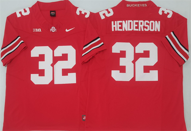 Ohio State Buckeyes #32 TreVeyon Henderson Red 2025 F.U.S.E. Limited Stitched Jersey