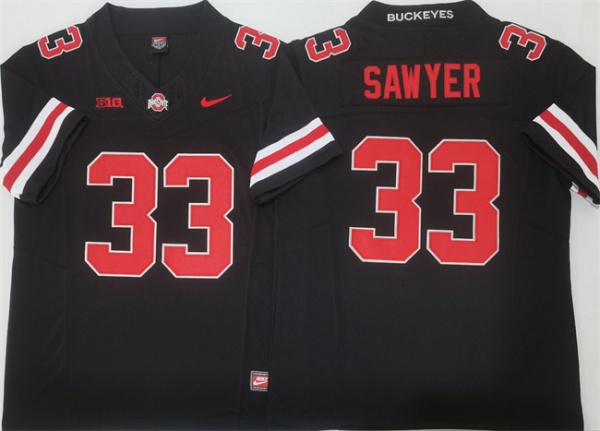 Ohio State Buckeyes #33 Jack Sawyer Black 2025 F.U.S.E. Limited Stitched Jersey