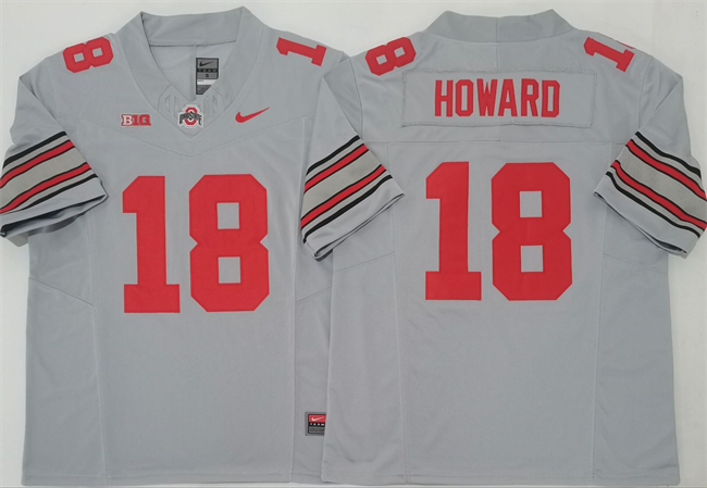 Ohio State Buckeyes #18 Will Howard Gray 2025 F.U.S.E. Limited Stitched Jersey
