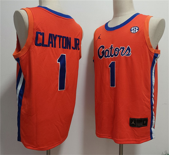 Florida Gators #1 Walter Clayton Jr. Orange Stitched Basketball Jersey