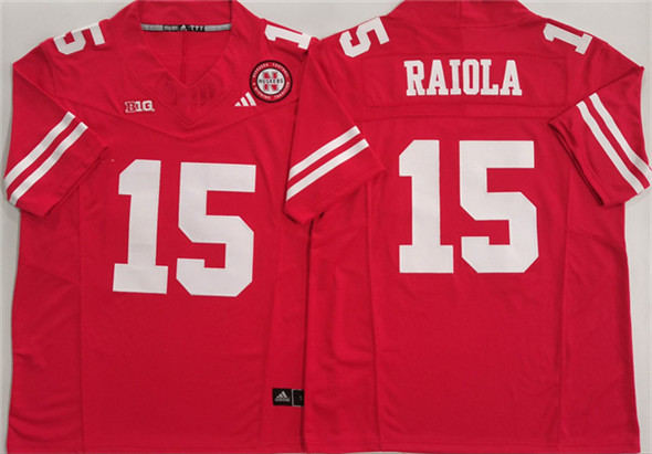 Nebraska Cornhuskers #15 Dylan Raiola Red F.U.S.E. With Patch Vapor Limited Stitched Football Jersey