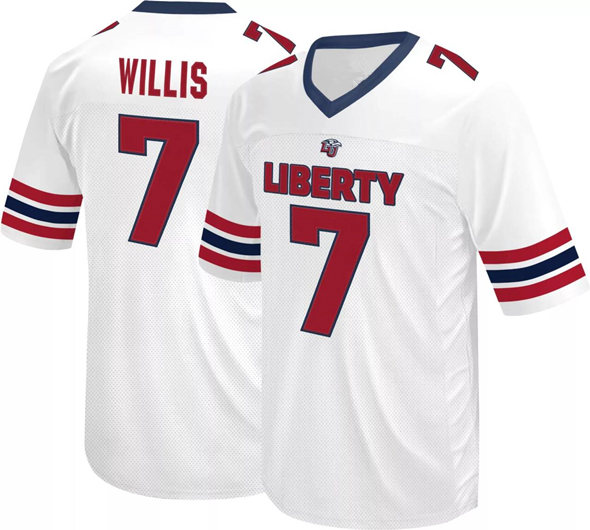 Liberty Flames #7 Malik Willis White Stitched Football Jersey
