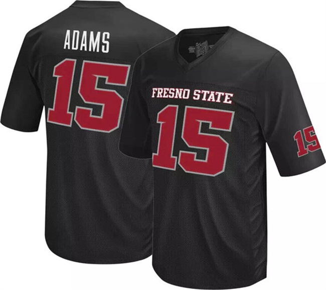 Fresno State Bulldogs #15 Davante Adams Black Stitched Game Jersey