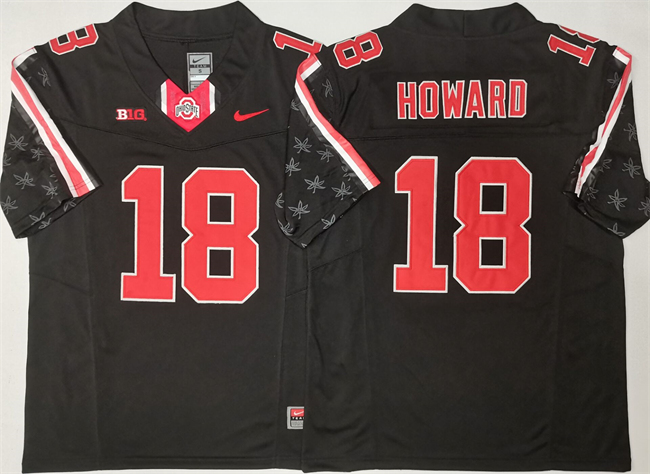 Ohio State Buckeyes #18 Will Howard Black 2025 F.U.S.E. Limited Stitched Jersey Ohio State Buckeyes #18 Will Howard Black 2025 F.U.S.E. Limited Stitched Jersey