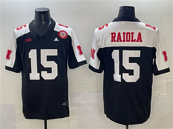 Nebraska Cornhuskers #15 Dylan Raiola Black Alternate 2024 F.U.S.E. With Patch Vapor Limited Stitched Football Jersey