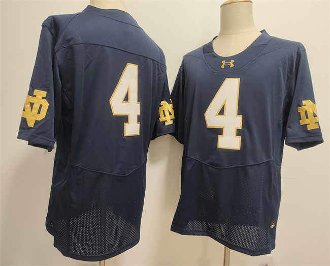 Notre Dame Fighting Irish #4 Jeremiyah Love Navy Limited Stitched Jersey