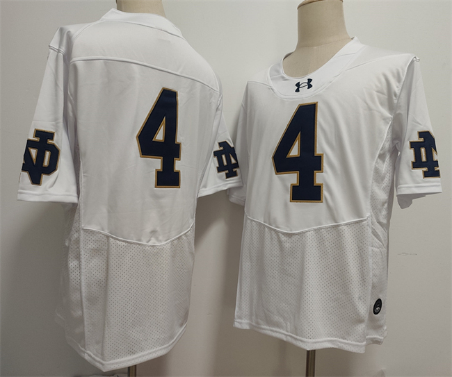 Notre Dame Fighting Irish #4 Jeremiyah Love White Limited Stitched Jersey