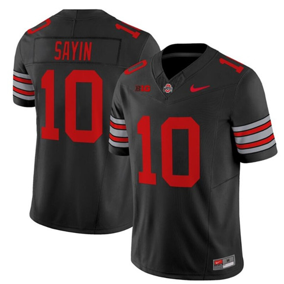 Ohio State Buckeyes #10 Julian Sayin Black F.U.S.E. Stitched Football Jersey Ohio State Buckeyes #10 Julian Sayin Black F.U.S.E. Stitched Football Jersey