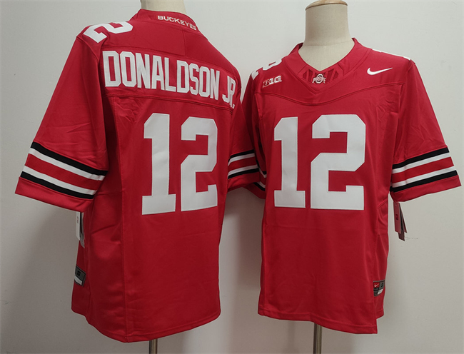 Ohio State Buckeyes #12 CJ Donaldson Red 2025 F.U.S.E. Limited Stitched Jersey Ohio State Buckeyes #12 CJ Donaldson Red 2025 F.U.S.E. Limited Stitched Jersey