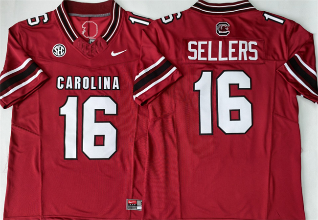 Men's South Carolina Fighting Gamecocks #16 LaNorris Sellers Red 2026 F.U.S.E. Stitched Jersey