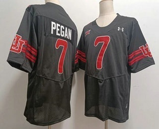 Utah Utes #7 Braden Pegan Black College Football Jersey