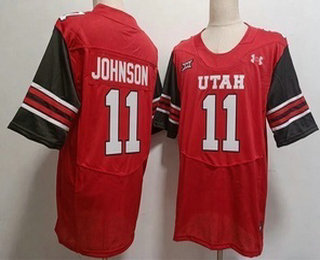 Utah Utes #11 Ricky Johnson Red College Football Jersey