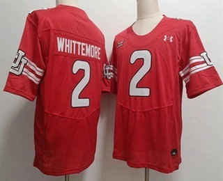 Utah Utes #2 Creed Whittemore Red Retro College Football Throwback Jersey