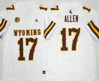 Wyoming Cowboys #17 Josh Allen Limited White FUSE College Football Jersey