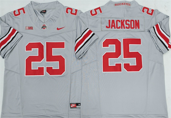 Ohio State Buckeyes #25 Lamar Bo Jackson Gray 2025 F.U.S.E. Limited Stitched Jersey