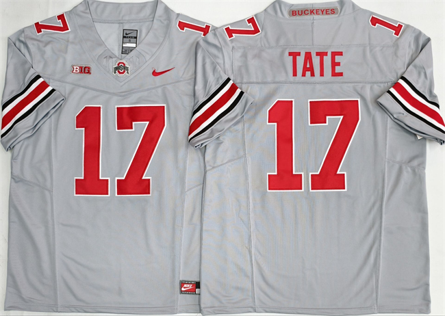 Ohio State Buckeyes #17 Carnell Tate Gray 2025 F.U.S.E. Limited Stitched Jersey