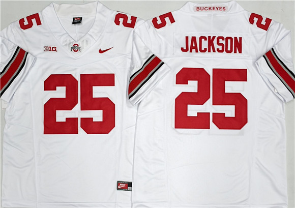 Ohio State Buckeyes #25 Lamar Bo Jackson White 2025 F.U.S.E. Limited Stitched Jersey