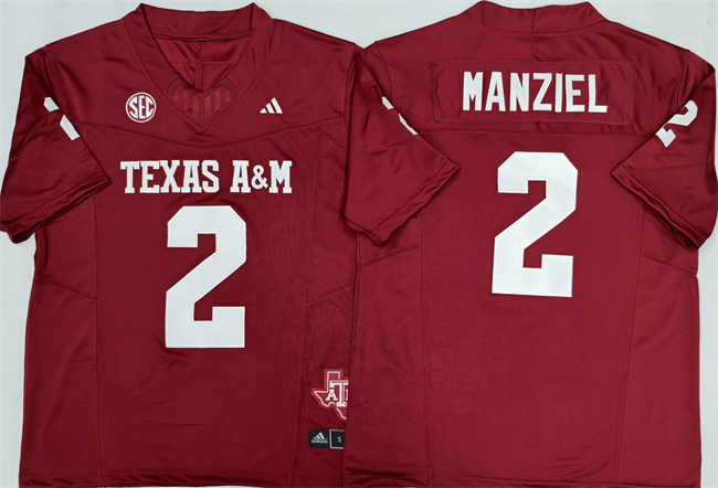 Texas A&M Aggies #2 Johnny Manziel Red 2025 F.U.S.E. Stitched Jersey