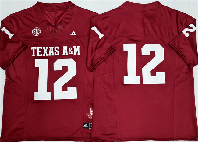 Texas A&M Aggies #12 Premier Strategy Red 2025 F.U.S.E. Stitched Jersey