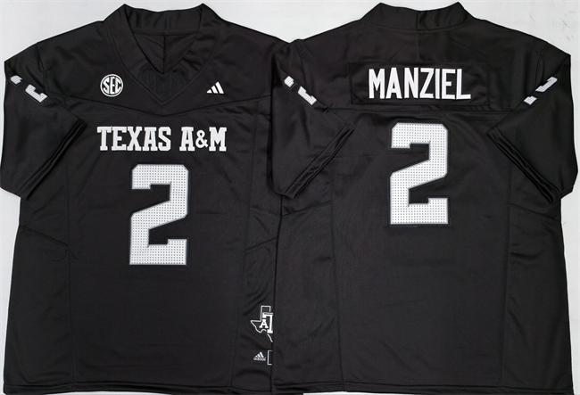 Texas A&M Aggies #2 Johnny Manziel Black 2025 F.U.S.E. Stitched Jersey
