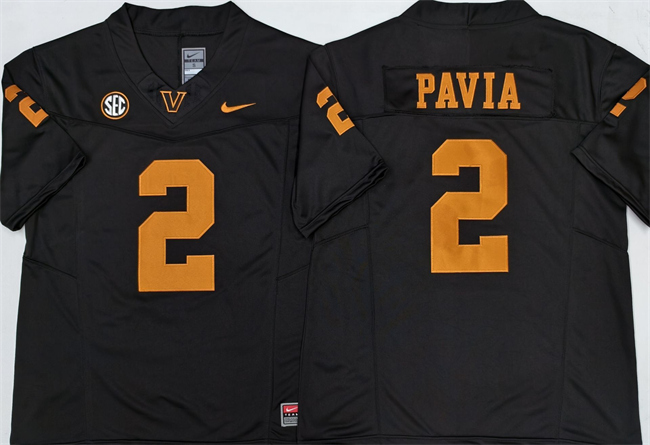 Vanderbilt Commodores #2 Diego Pavia Black F.U.S.E. Vapor Limited Stitched Football Jersey