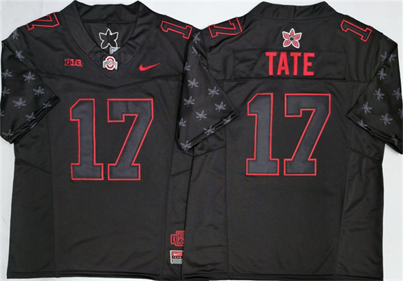 Ohio State Buckeyes #17 Carnell Tate Black 2025 F.U.S.E. Limited Stitched Jersey
