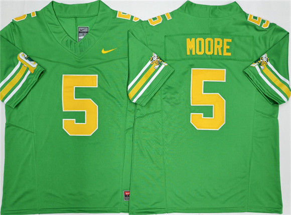 Oregon Ducks #5 Dakorien Moore 2026 Green F.U.S.E. Stitched Jersey