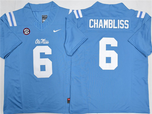 Ole Miss Rebels #6 Trinidad Chambliss Blue 2026 F.U.S.E. Stitched jersey