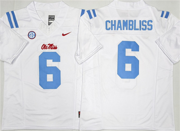 Ole Miss Rebels #6 Trinidad Chambliss White 2026 F.U.S.E. Stitched jersey