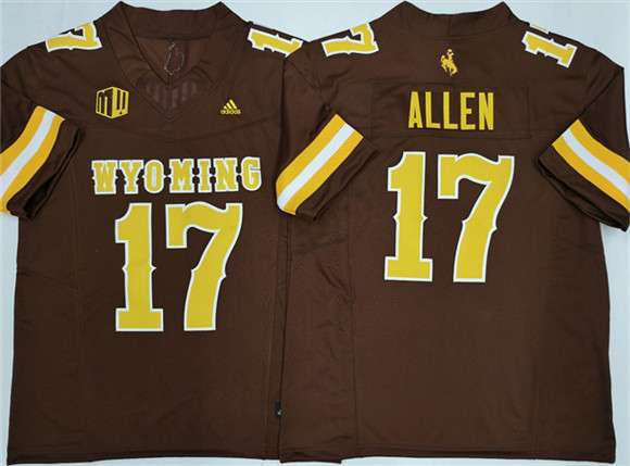 Wyoming Cowboys #17 Josh Allen Brown 2026 F.U.S.E. Stitched College Football Jersey