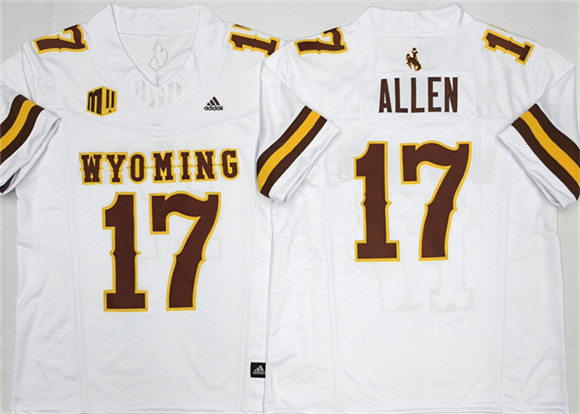 Wyoming Cowboys #17 Josh Allen White 2026 F.U.S.E. Stitched College Football Jersey