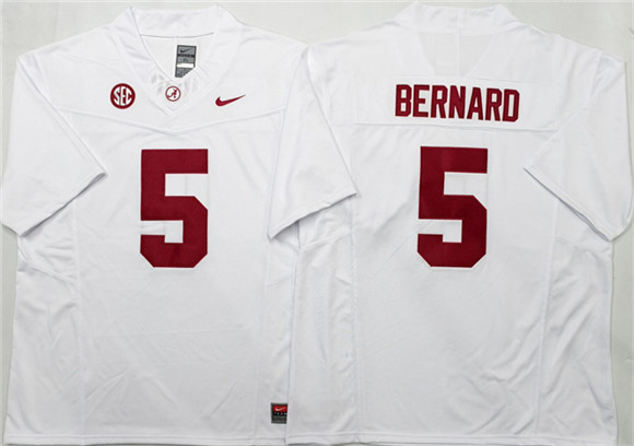 Alabama Crimson Tide #5 Germie Bernard White F.U.S.E Stitched Football Jersey