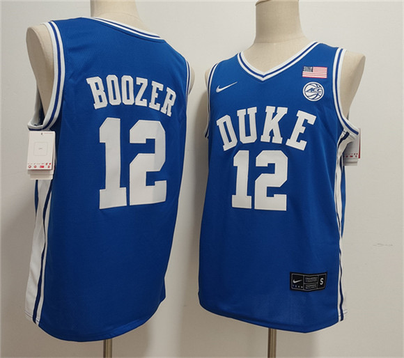 Duke Blue Devils #12 Cameron Boozer Blue Stitched Basketball Jersey