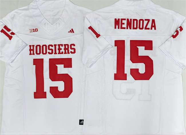 Indiana Hoosiers #15 Fernando Mendoza White Stitched Basketball Jersey