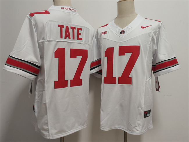 Ohio State Buckeyes #17 Carnell Tate White F.U.S.E. Limited Stitched Jersey