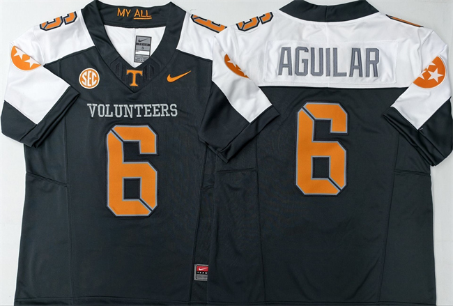 Tennessee Volunteers #6 Joey Aguilar White Black 2025 F.U.S.E. Stitched Jersey