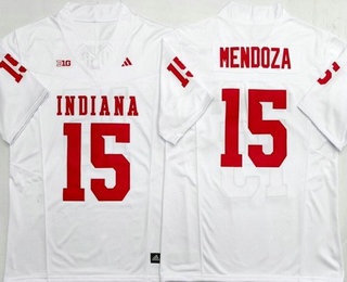 Indiana Hoosiers #15 Fernando Mendoza Limited White Alternate College Football Jersey